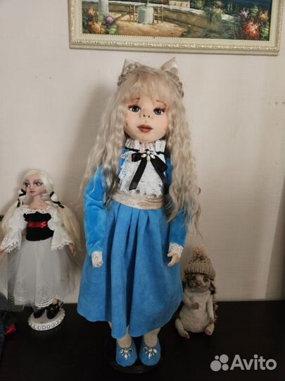 Кукла в технике скульптурный текстиль, рост 60 см