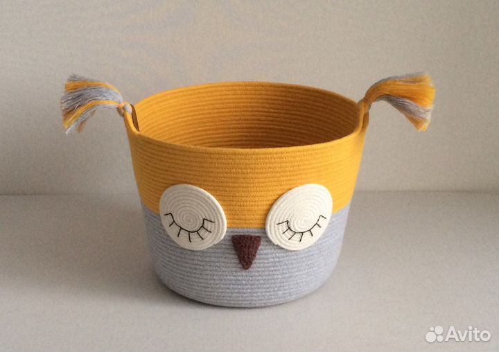 Корзинки детские из хлопкового шнура