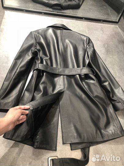 Тренч из натуральной кожи Saint Laurent