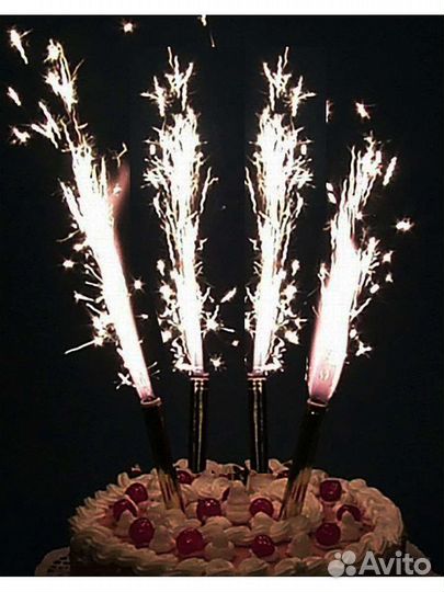 Фонтан в торт 4шт/18 см 80 сек