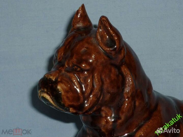 Собака боксер. егоров Е. Гжель. Керамика. схф-1