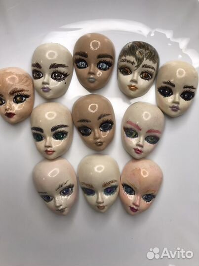 Личики для ватных игрушек