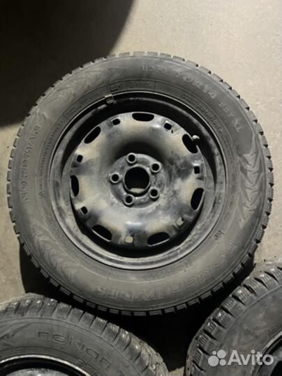 175/70 R14 Nokian Nordman 7 Зима Штампованные R14 pсd:5x100 ет:38 DIA:57.1