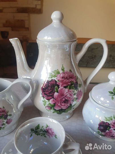 Набор кофейный Porcelana, сервиз СССР, фарфоровый