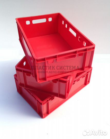 Пластиковый ящик Е2 600 x 400 x 200 мм