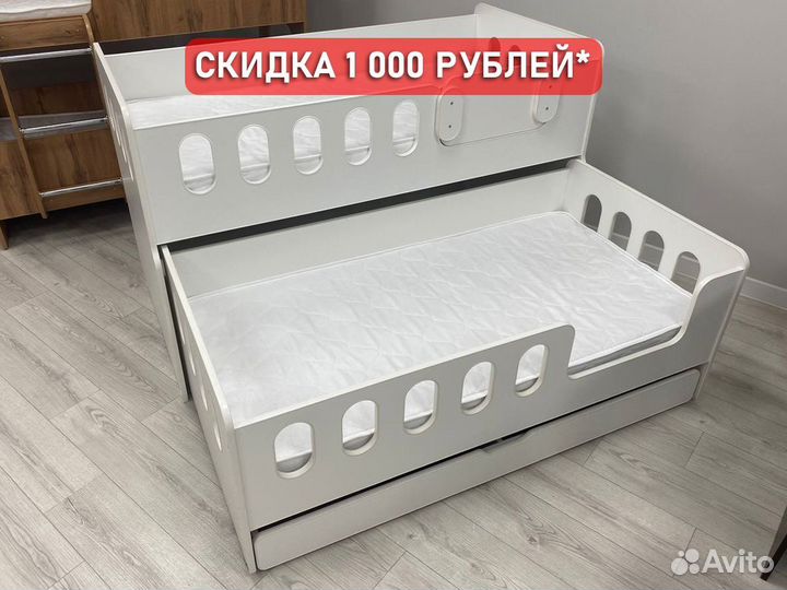 Двухъярусная выкатная кровать