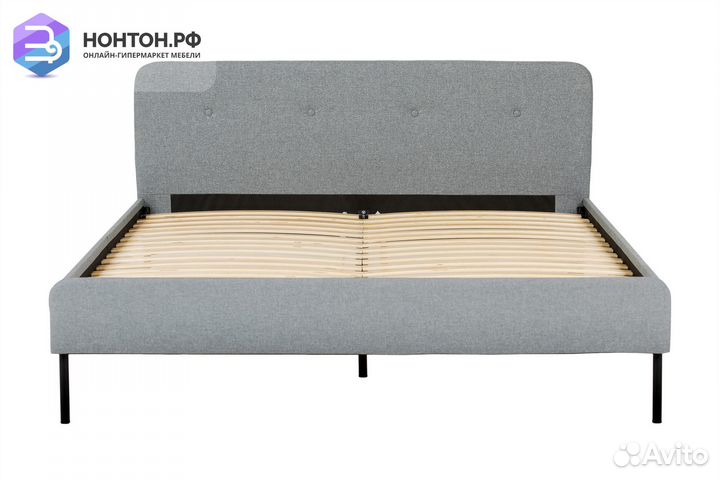 Кровать Альма светло-серая