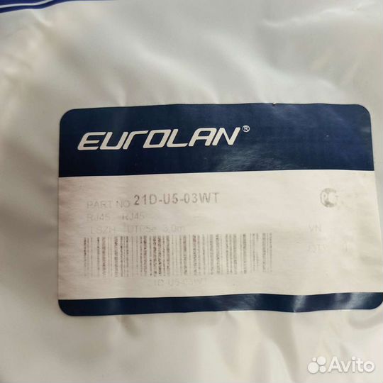 Патч-корд UTP 3м, RJ45Eurolan (21D-U5-03WT)