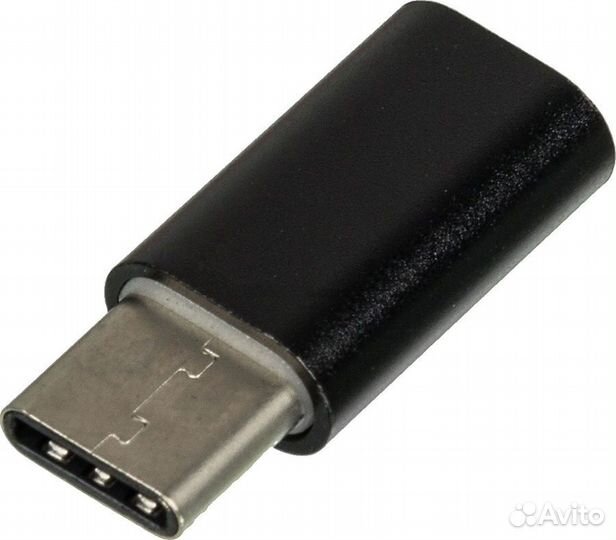 USB Переходник с USB Type-C (F) - Micro USB чёрный