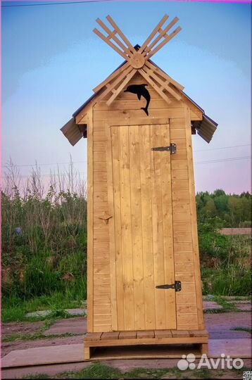 Уличный туалет деревянный SOX560