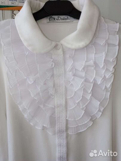 Белая школьная блузка Дували 152