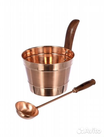 Набор из меди бадья шайка 4л и ковш