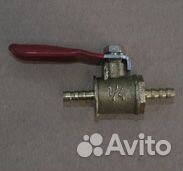 Штуцер под шланг д. 4*4 с краном (Кран-переходник