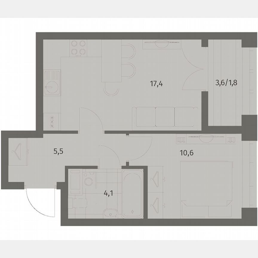 1-к. квартира, 39,5 м², 9/11 эт.
