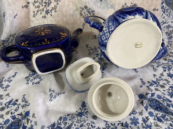 Cobalt чайники вазочки Гжель лфз