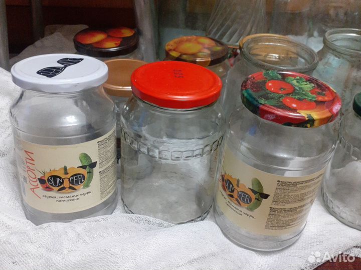 Банки стеклянные 3хл, 1л и 0,5л