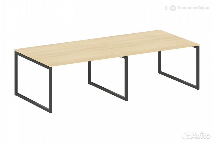 Стол для переговоров (2 столешницы) на О-образном