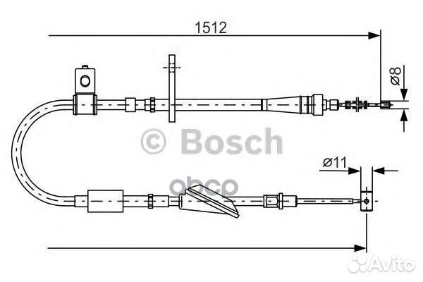 Тормозной трос 1987482176 Bosch