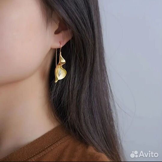 Серьги стильные ассиметрия
