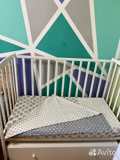 Детское белье в кроватку + кокон
