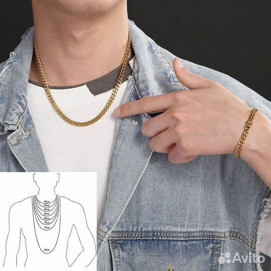 Цепочка Панцирь Золото (микс) (55)