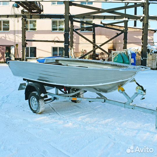 Новая моторная лодка Wyatboat 390Р алюминиевая