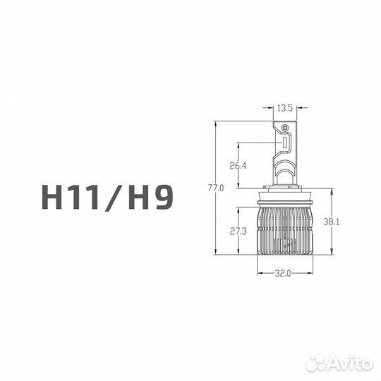 MTF Светодиодные лампы H9 retrofit 3500K