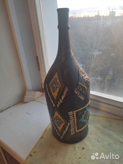 Ваза цветное стекло декоративная