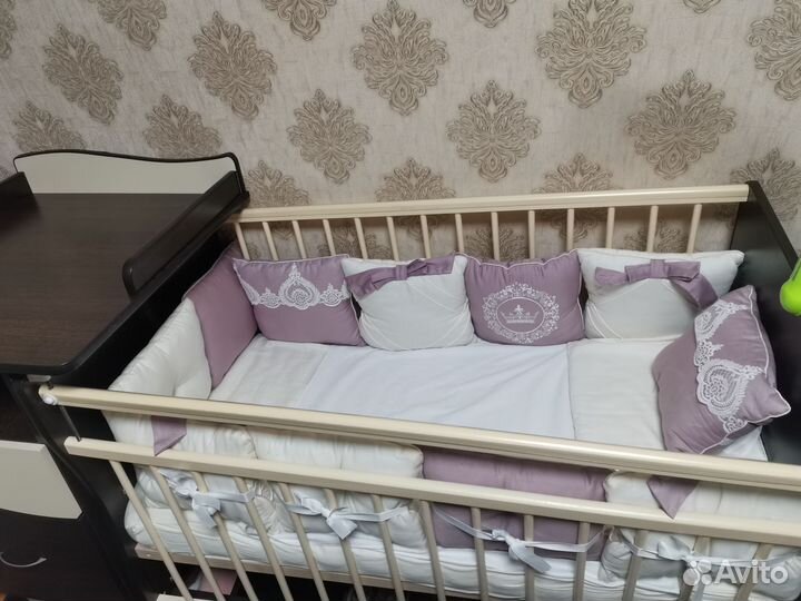 Детская кроватка с комодом трансформер