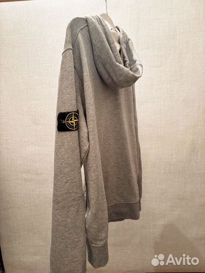 Зип худи stone island серая