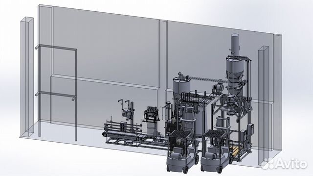 Фасовка сухих смесей в промышленную тару 25-1200кг