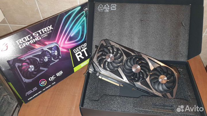 Видеокарта RTX 3060 TI 8gb asus ROG Strix
