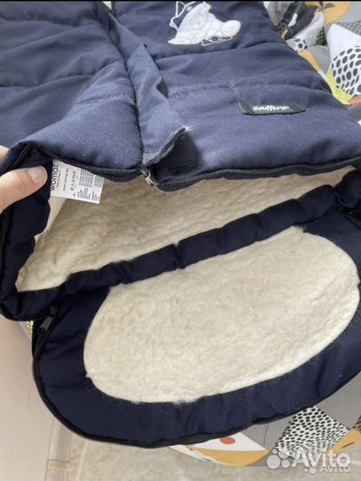 Меховой конверт в коляску овчина
