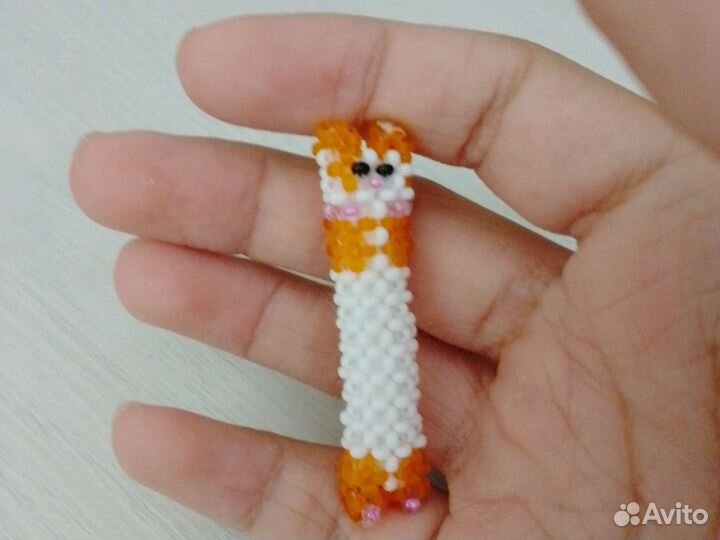 Амигуруми из бисера котик