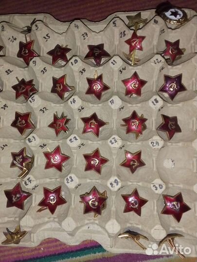 Коллекция звездочек кокард на головные уборы Ркка
