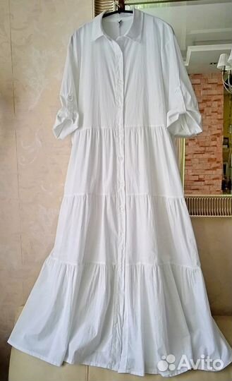 Платье рубашка хлопок Италия