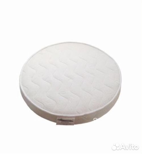 Матрас и наматрасник круглые в колыбель