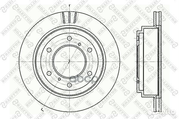 Диск тормозной задний 6020-3041V-SX Stellox