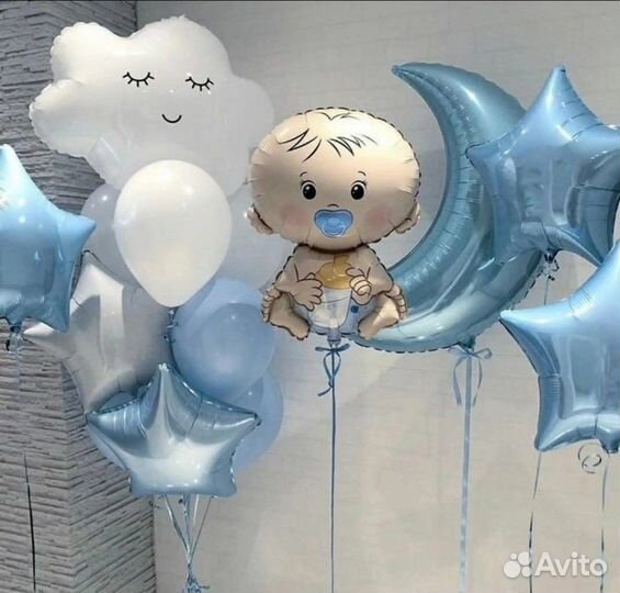 Гелиевые воздушные шары на выписку