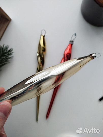 Набор СССР три сосульки на ёлку новогодние