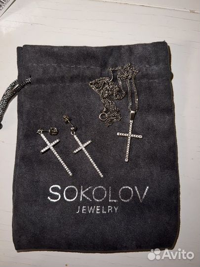 Подвеска крест sokolov серебро