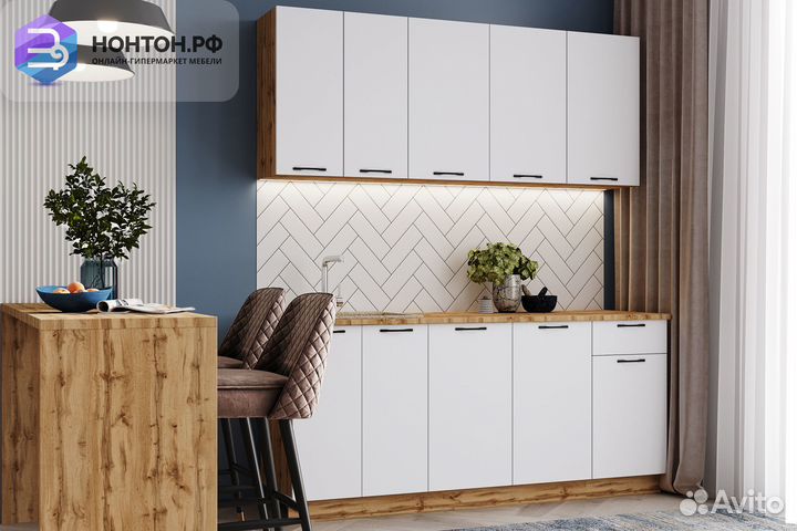 Кухня Валерия 1.8м белая