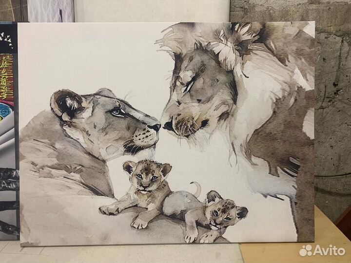 Картина на холсте Семейство льва