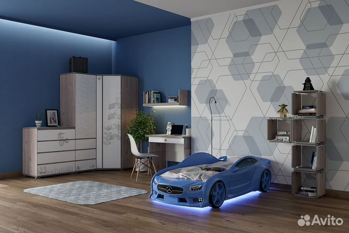 Кроватка детская машинка