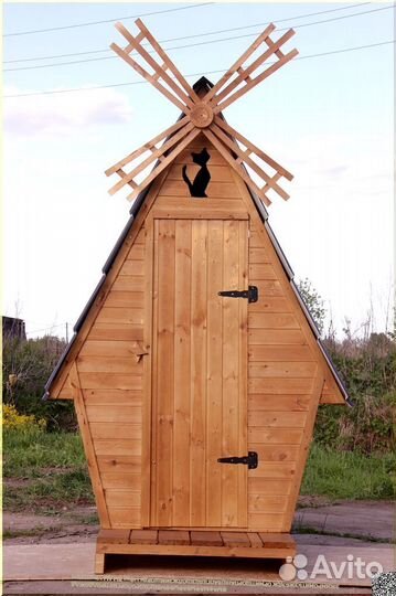 Дачный туалет деревянный SHP795