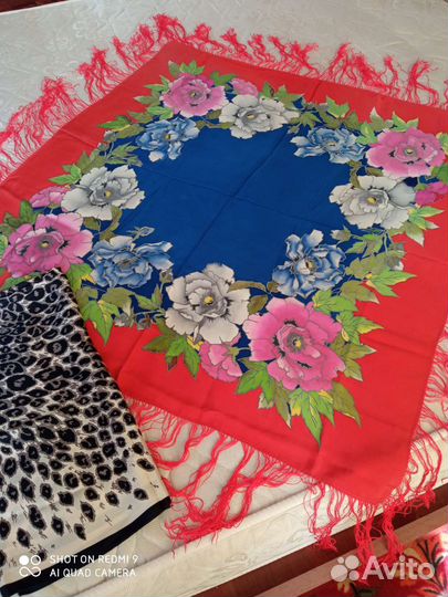 Старинный платок. Шёлк 60год