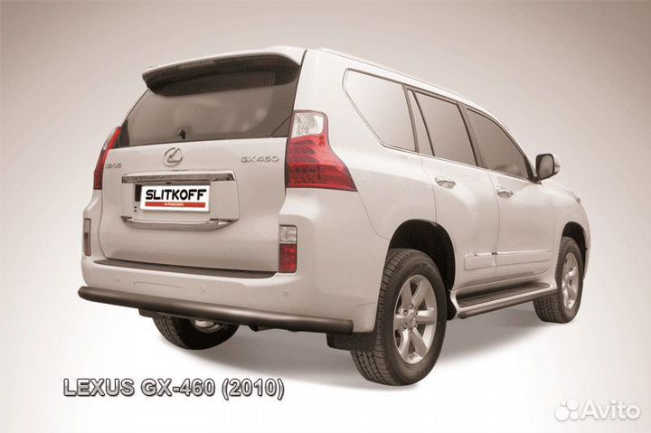 Защита заднего бампера d76 черная Lexus GX-460 (20