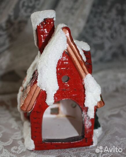 Подсвечник и фигурка для новогодних композиций