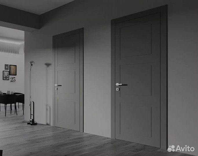 Двери межкомнатные серые