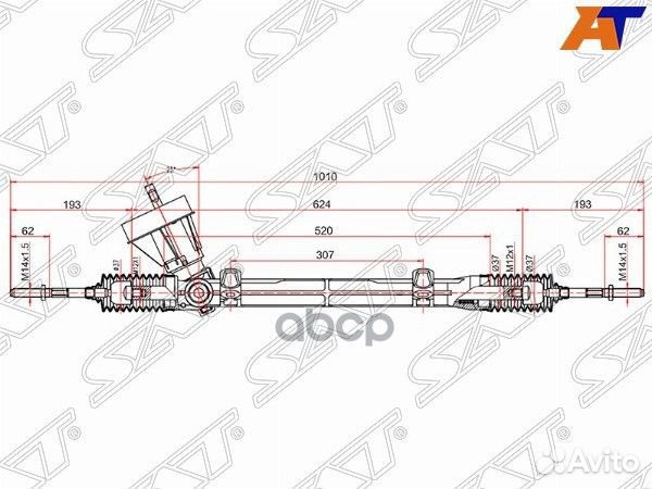 Рейка рулевая renault logan/lada largus 06- (бе